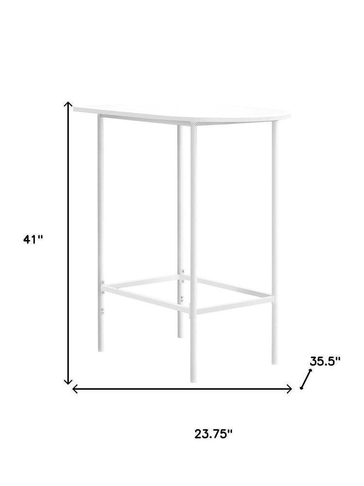 24" White Free Form Manufactured Wood Bar Table HomeRoots