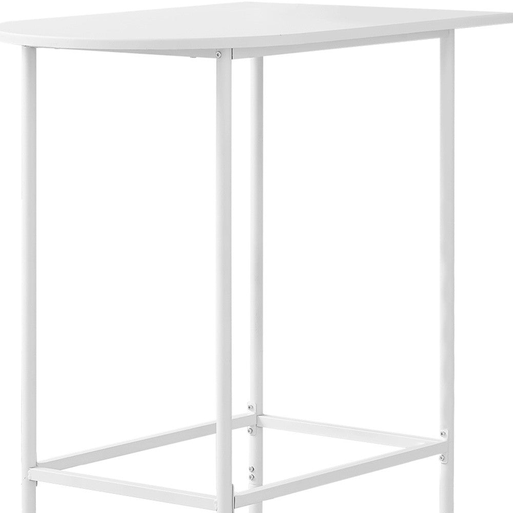 24" White Free Form Manufactured Wood Bar Table