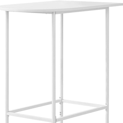 24" White Free Form Manufactured Wood Bar Table HomeRoots
