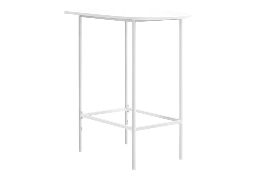 24" White Free Form Manufactured Wood Bar Table HomeRoots