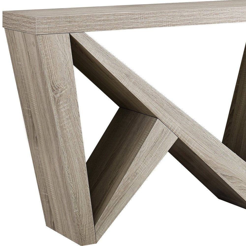 47" Taupe Abstract Console Table HomeRoots