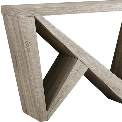 47" Taupe Abstract Console Table HomeRoots