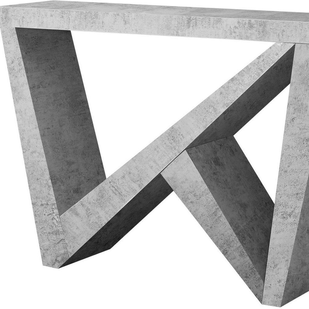 47" Gray Abstract Console Table — view 8