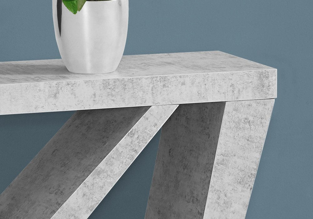 47" Gray Abstract Console Table — view 3