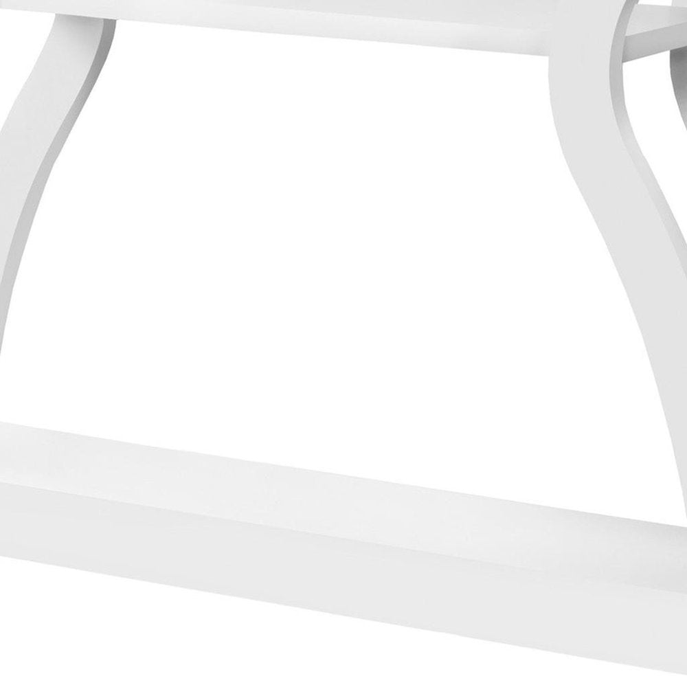 47" White Floor Shelf Console Table With Shelves HomeRoots