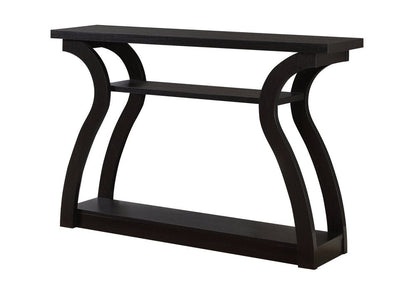 47" Espresso Floor Shelf Console Table With Storage HomeRoots