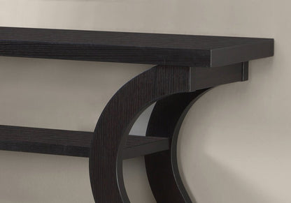 47" Espresso Floor Shelf Console Table With Storage HomeRoots