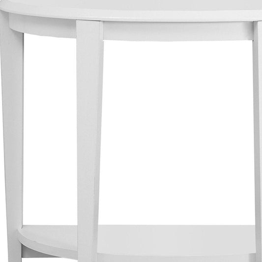 33" White End Table With Shelf HomeRoots