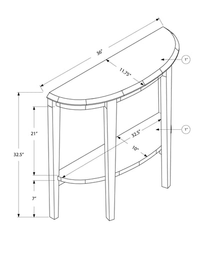 33" Deep Taupe End Table With Shelf