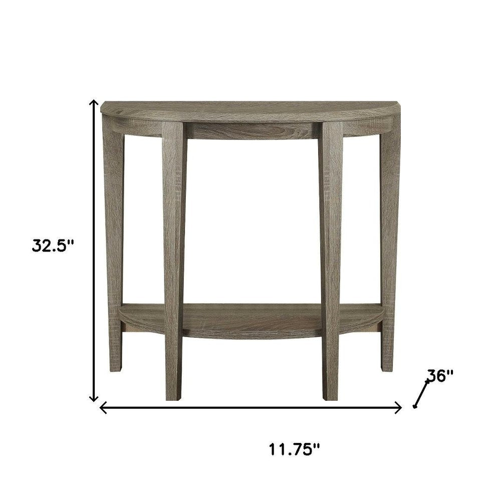 33" Deep Taupe End Table With Shelf HomeRoots
