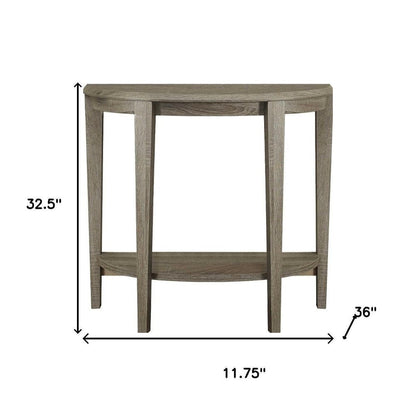 33" Deep Taupe End Table With Shelf HomeRoots