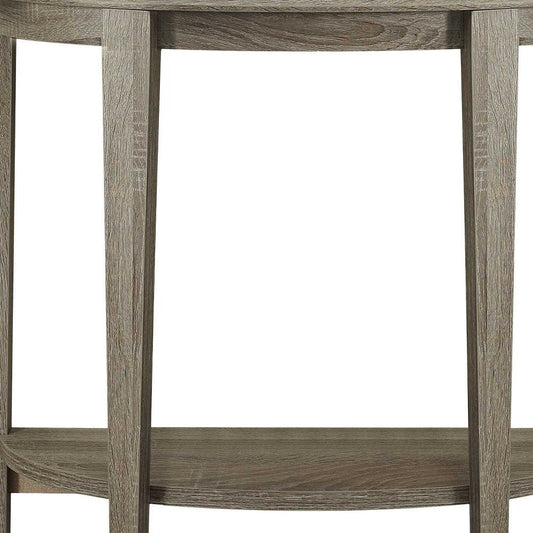 33" Deep Taupe End Table With Shelf HomeRoots