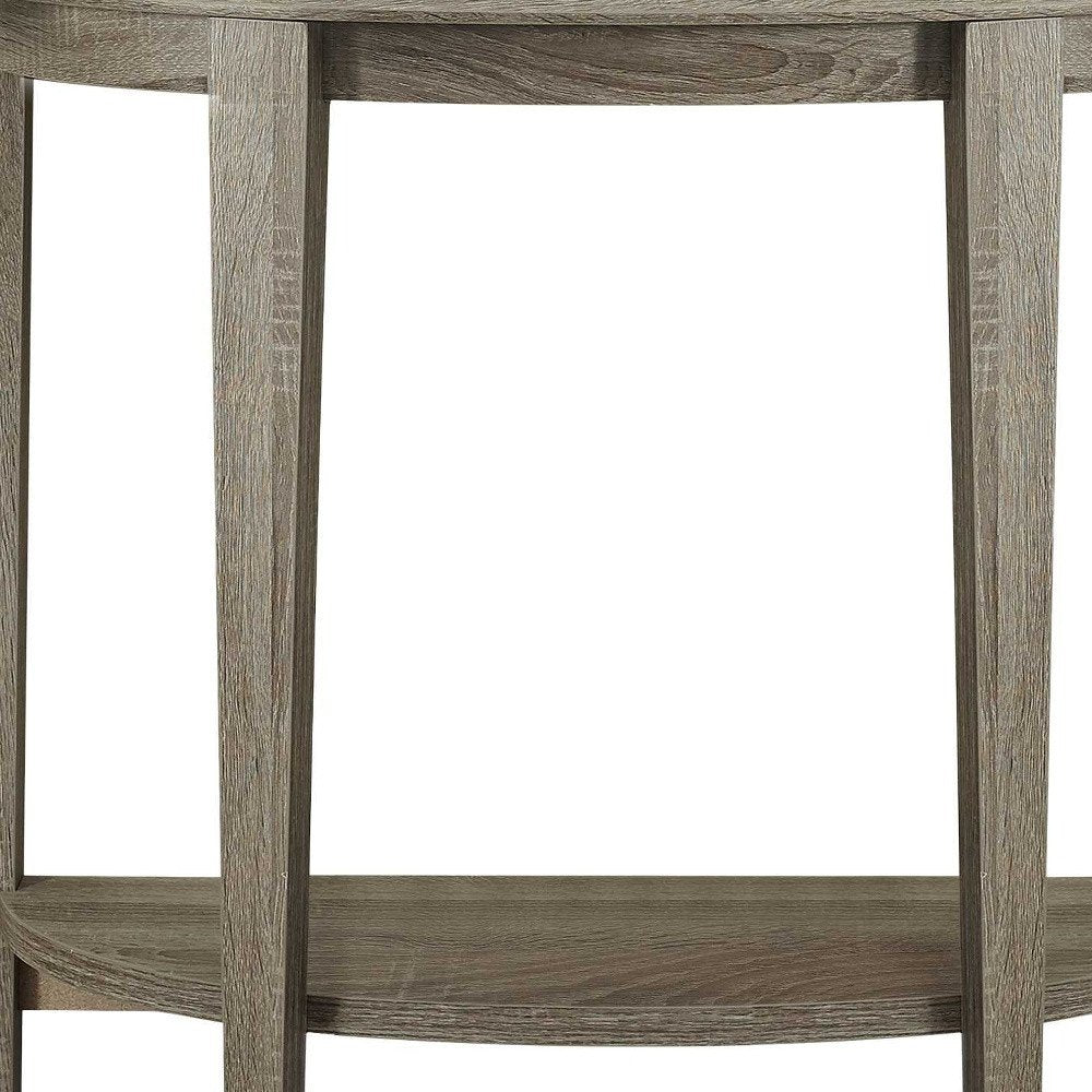 33" Deep Taupe End Table With Shelf HomeRoots