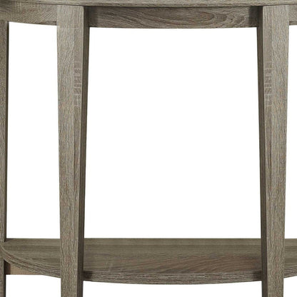 33" Deep Taupe End Table With Shelf HomeRoots