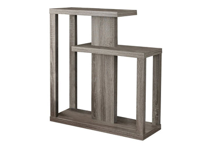 32" Taupe Free form Floor Shelf Console Table With Storage HomeRoots