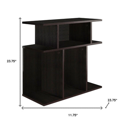 24" Brown Wood End Table With 6 HomeRoots
