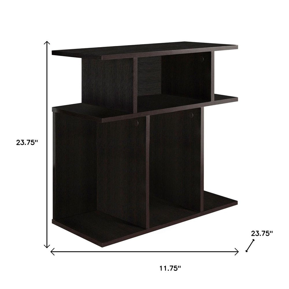 24" Brown Wood End Table With 6 HomeRoots