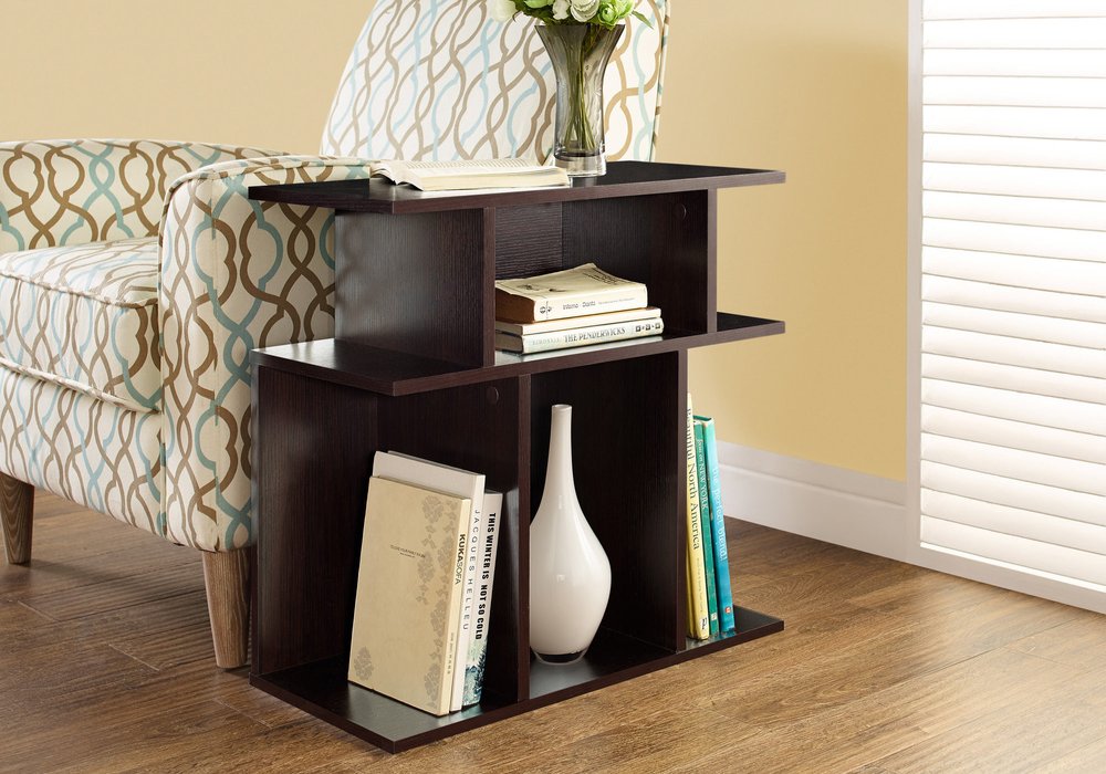 24" Brown Wood End Table With 6 HomeRoots