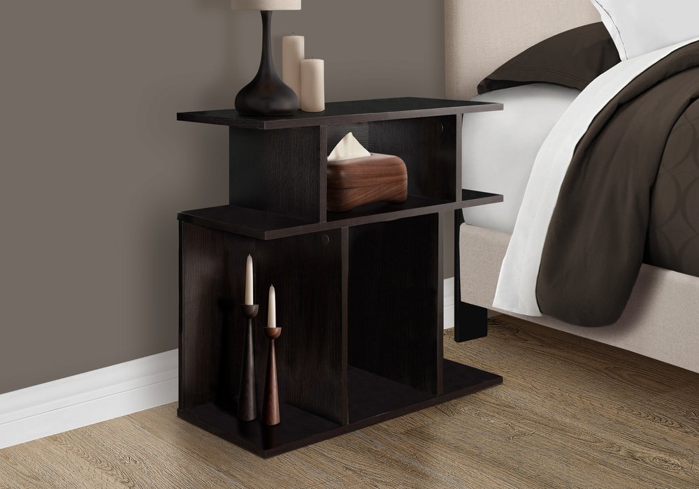 24" Brown Wood End Table With 6 HomeRoots