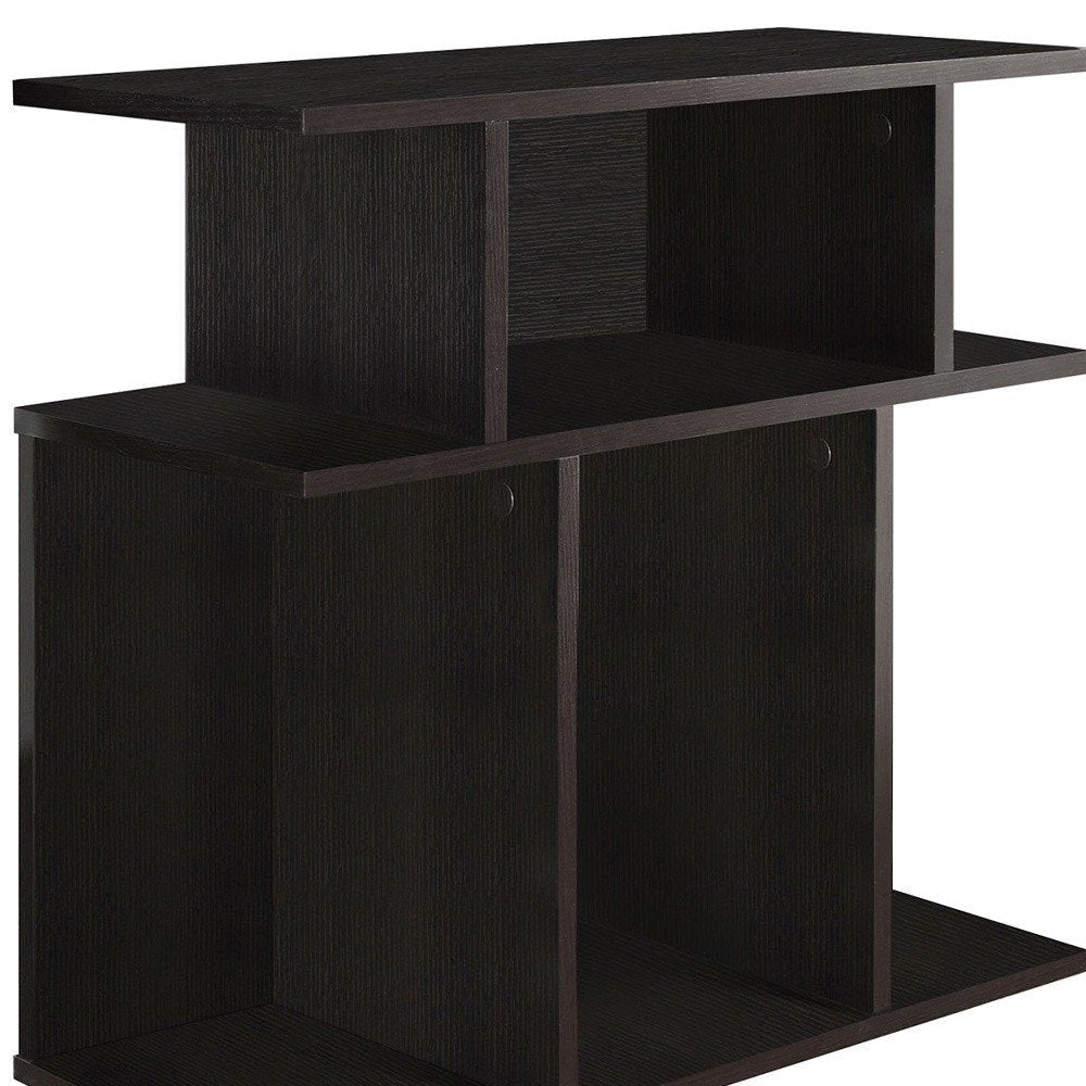 24" Brown Wood End Table With 6 HomeRoots