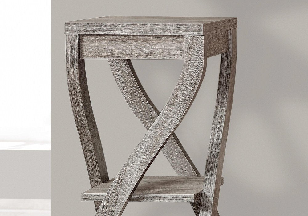 32" White Wood Square End Table With Two Shelves HomeRoots