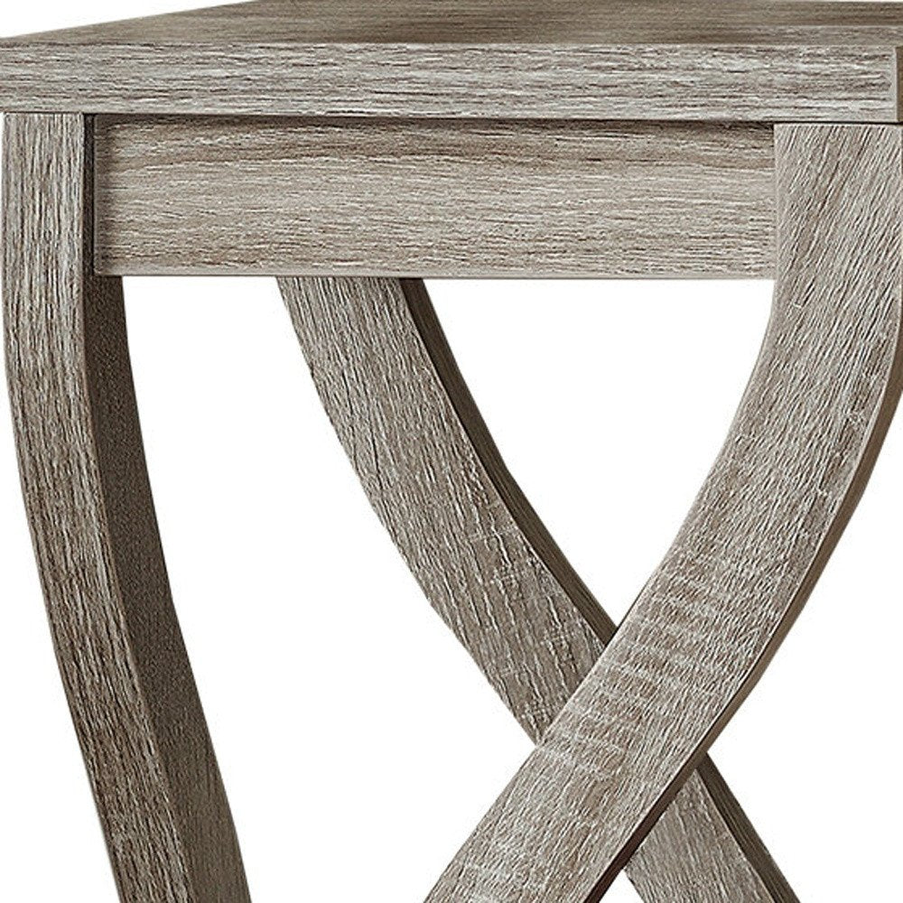 32" White Wood Square End Table With Two Shelves — view 11