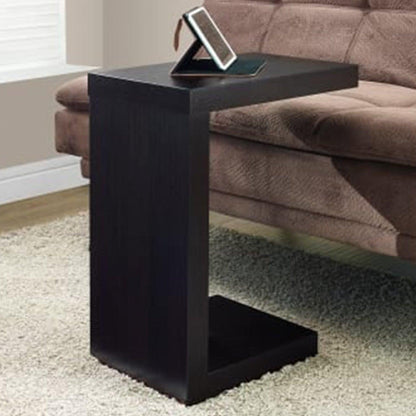 11.5" X 18" X 24" Cappuccino Hollow Core Particle Board Accent Table - FurniFindUSA