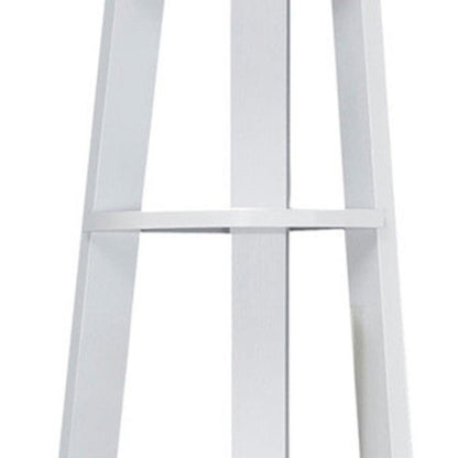 71" Gray Wood Five Tier Corner Bookcase HomeRoots