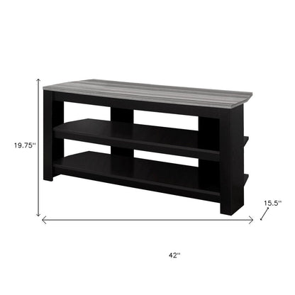 42" Ash Gray Open Shelving TV Stand HomeRoots