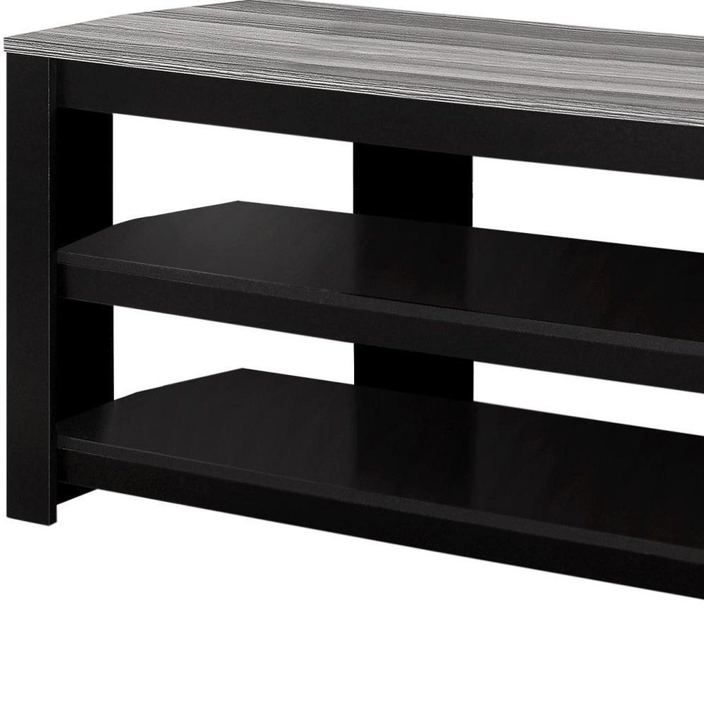 42" Ash Gray Open Shelving TV Stand HomeRoots