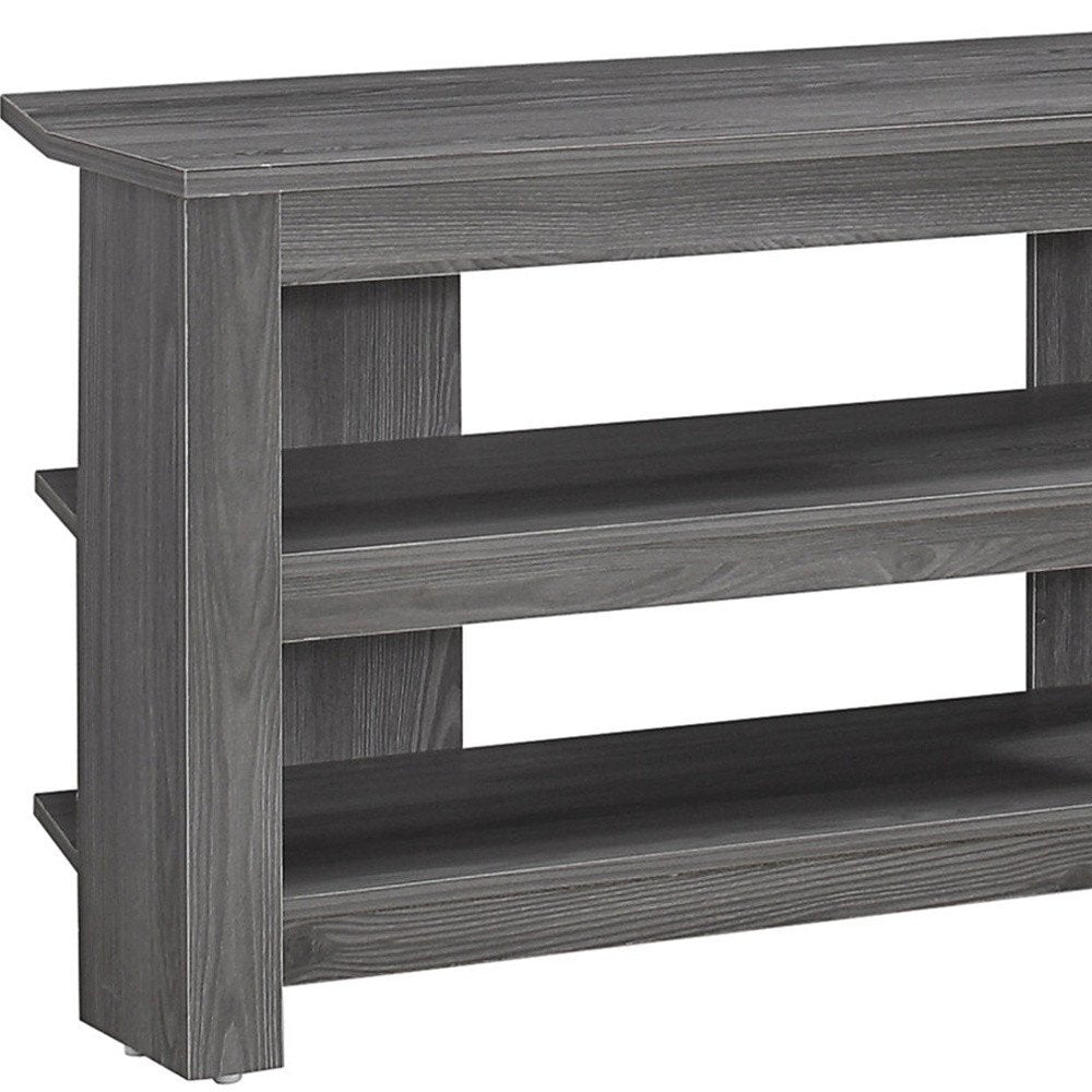 42" Ash Gray Open Shelving TV Stand HomeRoots