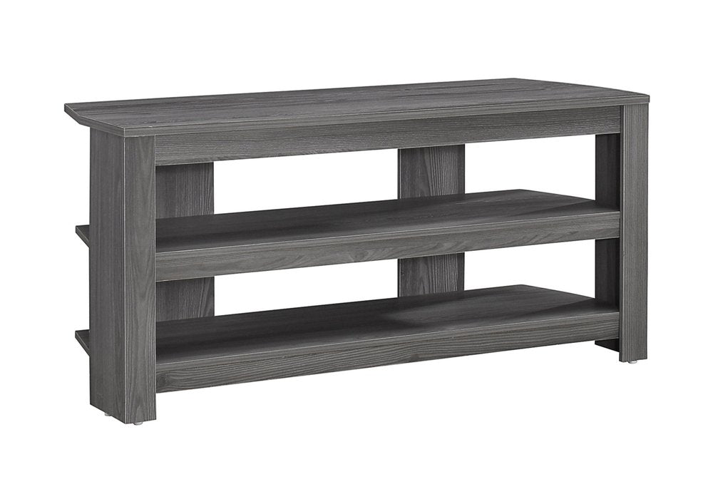 42" Ash Gray Open Shelving TV Stand HomeRoots