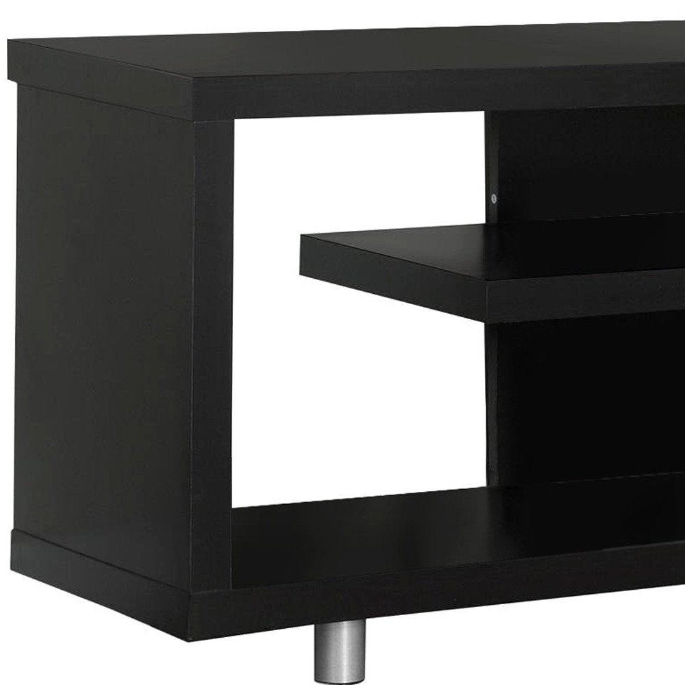 60" White Open Shelving TV Stand HomeRoots