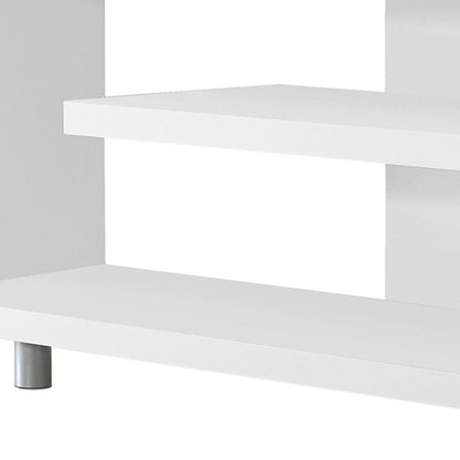 60" White Open Shelving TV Stand HomeRoots