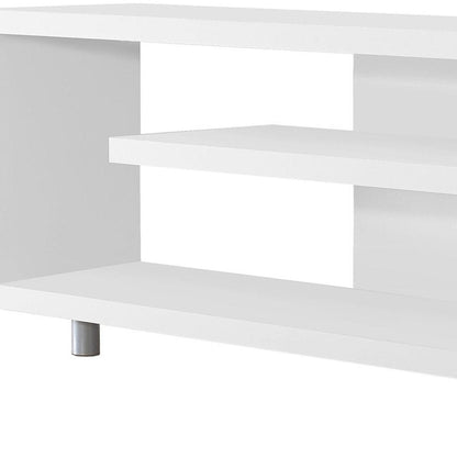 60" White Open Shelving TV Stand HomeRoots