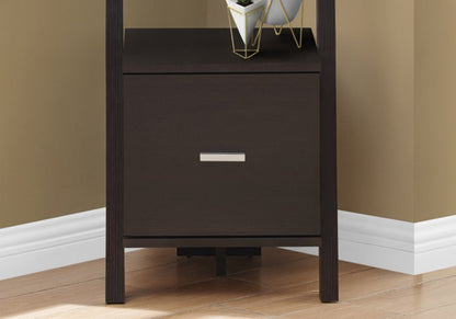 Brown Wood Four Tier Ladder Bookcase HomeRoots