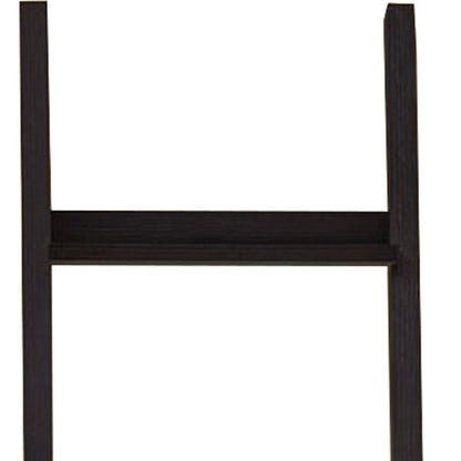 Brown Wood Four Tier Ladder Bookcase HomeRoots