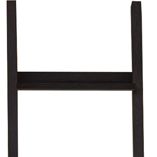 Brown Wood Four Tier Ladder Bookcase HomeRoots