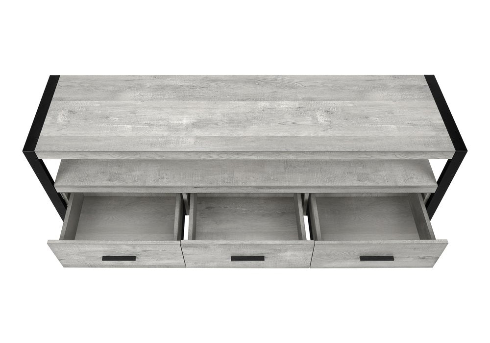 59" Black Cabinet Enclosed Storage TV Stand HomeRoots