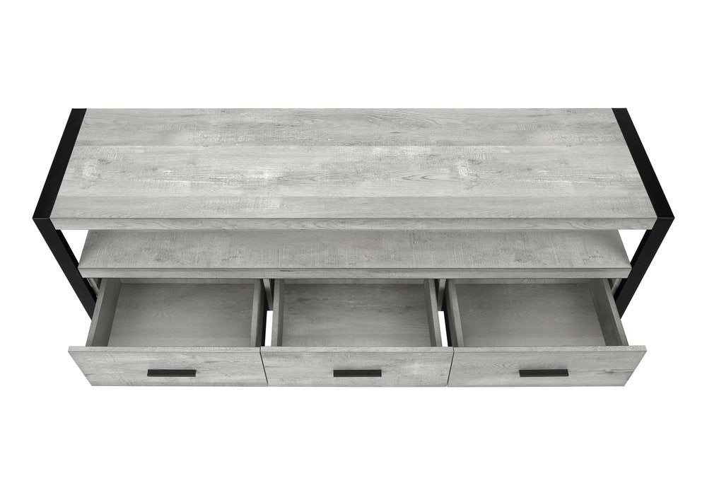 59" Black Cabinet Enclosed Storage TV Stand HomeRoots