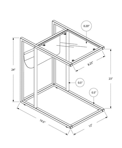White Modern Metal And Glass Tv Table - FurniFindUSA
