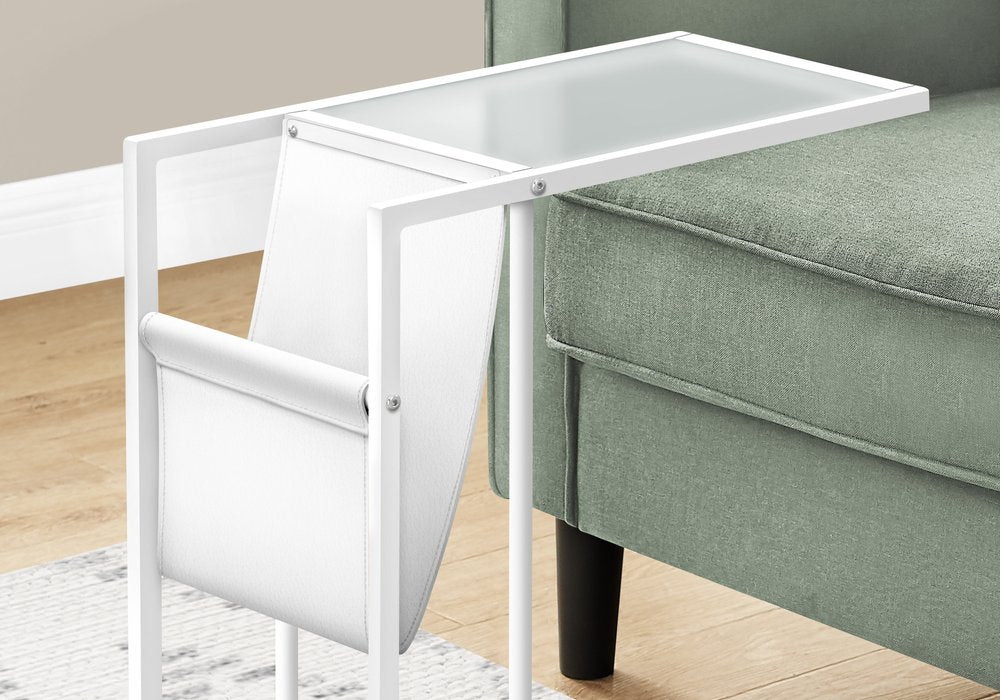 White Modern Metal And Glass Tv Table HomeRoots