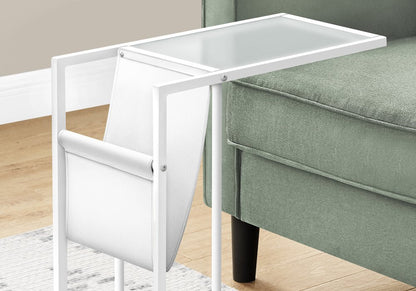 White Modern Metal And Glass Tv Table HomeRoots