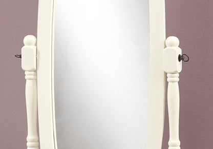 White Oval Cheval Standing Mirror - FurniFindUSA