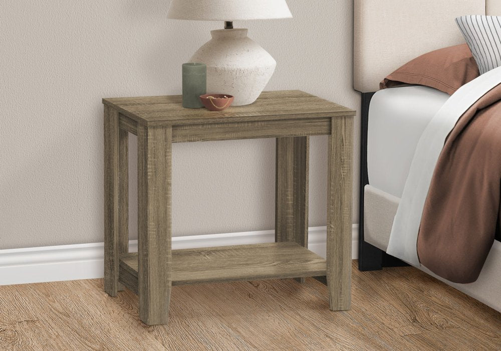 22" White Wood End Table With Shelf HomeRoots