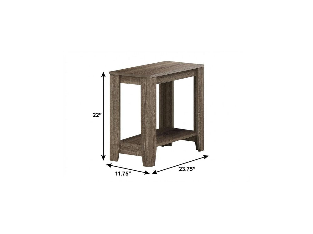22" White Wood End Table With Shelf HomeRoots