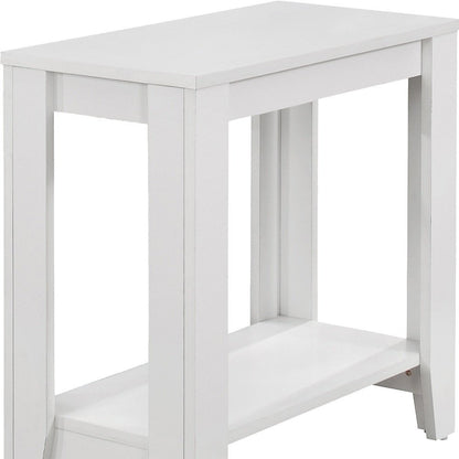 22" White Wood End Table With Shelf HomeRoots