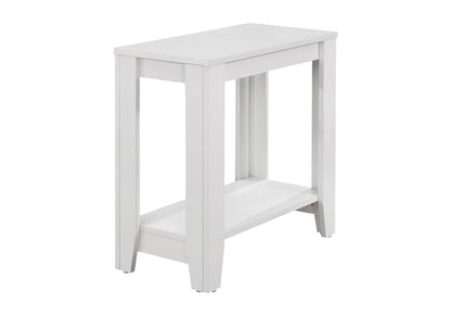 22" White Wood End Table With Shelf HomeRoots