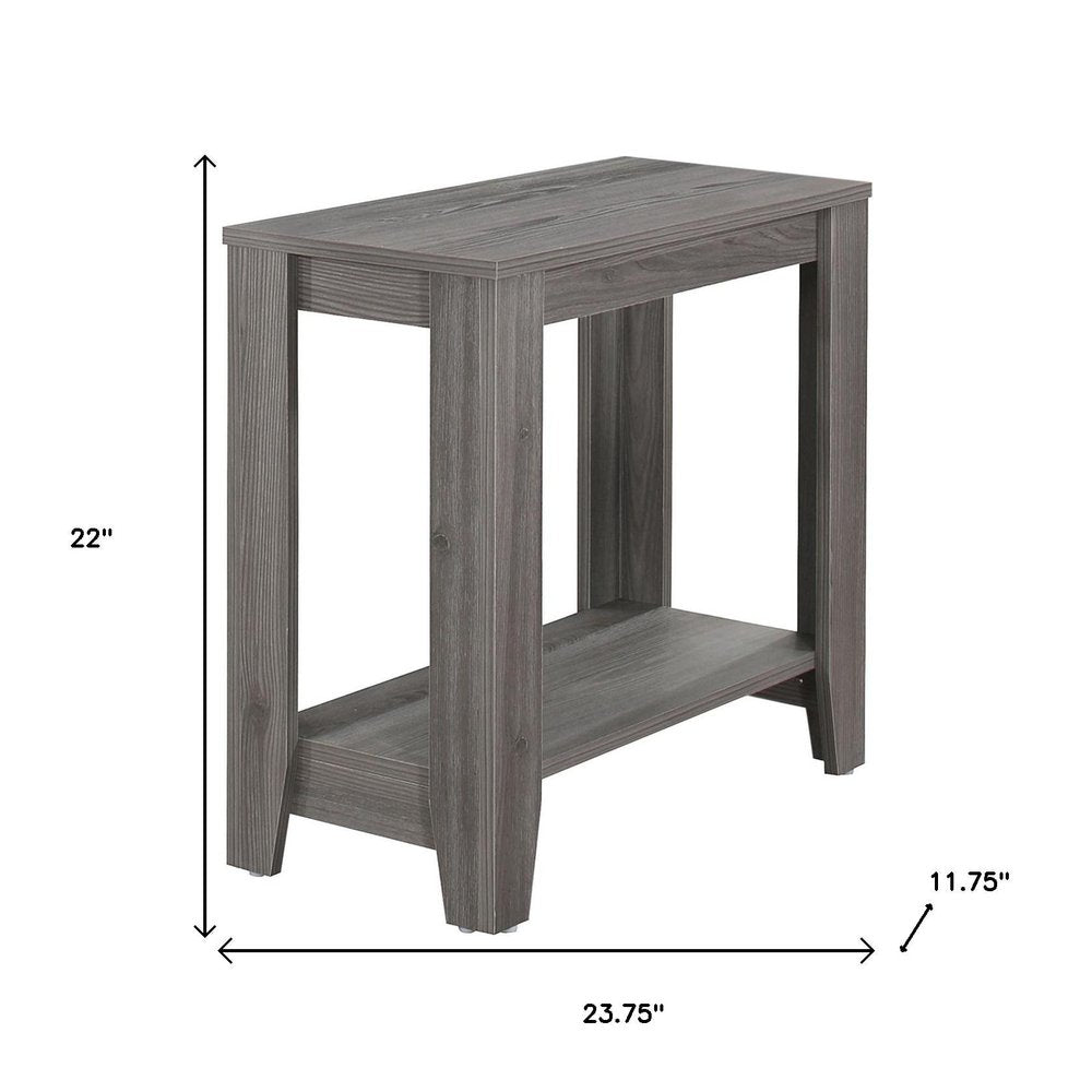 24" Gray Console Table With Storage HomeRoots