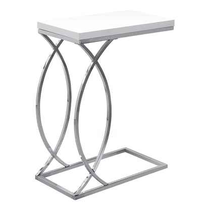 18.25" X 10.25" X 25" Grey Mdf Laminate Metal Accent Table - FurniFindUSA